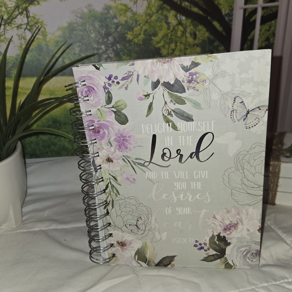 Floral Spiral Notebook with Inspirational Quote